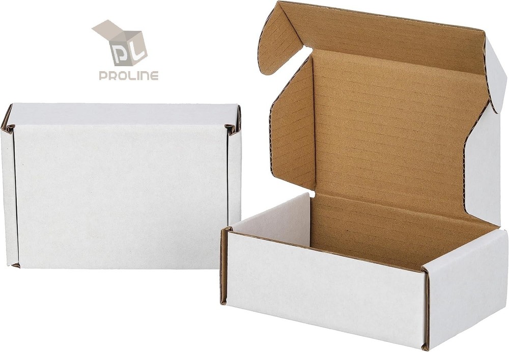 100 Pack 7x5x2 White Corrugated Shipping Mailer Packing Box Boxes 7″ x 5″ x 2″