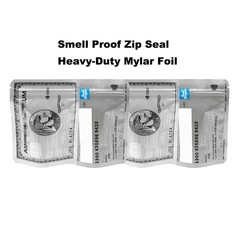 100PCS 3.5g Zip Seal Mylar Pouches Food Grade Resealable Smell Proof Storage Bag