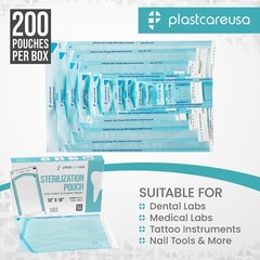 10″ x 16″ Self-Sealing Sterilization Pouches for Autoclave (1 Box of 200)