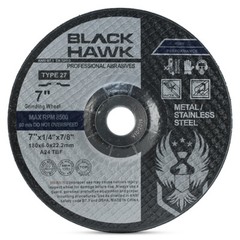 50 Pack – 7″ x 1/4″ x 7/8″ Black Hawk Grinding Wheels T27 Discs for Metal
