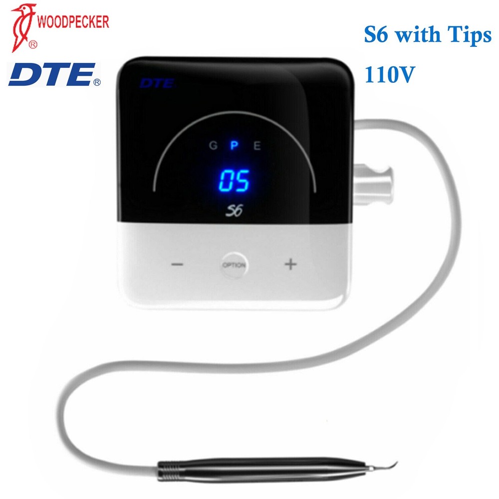 Woodpecker DTE S6 Dental Ultrasonic Piezo Scaler HD-8H Handpiece 7*Tips