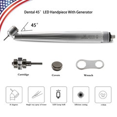 Dental 45 Degree Surgical High Speed Handpiece LED E-generator Push Button 4Hole