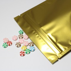 100 Gold Aluminum Foil Resealable Gusset Bag Pouches w/ a Variety of Sizes