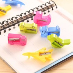 3PCS Mini Pencil Sharpener School Creative Stationery Cartoon Cute Shape Pencils