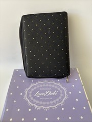 Dokibook Love Doki A5 Planner 6 Ring Binder Black Gold Polka Dot