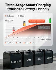 VEVOR 3000W Sump Pump Battery Backup System LCD Pure Sine Wave Power Inverter