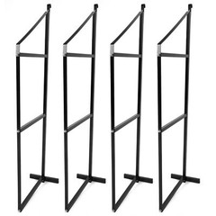 4PCS Black Cargo Shipping Container Shelving Shelf Brackets Universal 18″x60″