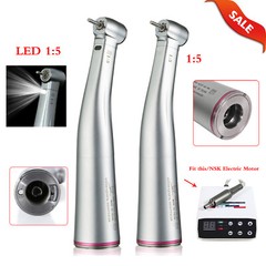 Dental 1:5 Increasing Contra Angle LED Optic Handpiece Fit NSK Electric Motor OR