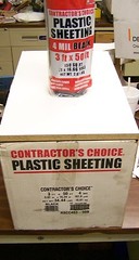 12 Rolls Poly-America Contractor’s Choice 4 Mil Black Plastic Sheeting 3′ X 50′