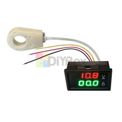 DC0-300V 50/100/200/400A Digital Current Voltage Meter Hall Ammeter Voltmeter