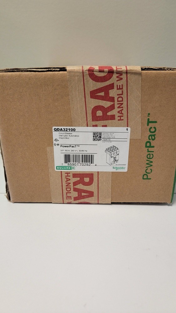 Square D QDA32100 I-Line Plug On 100A, 3-Pole Circuit Breaker *NIB*