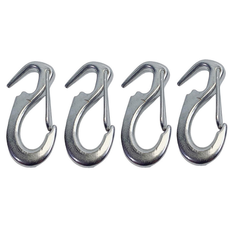 1-7/8″L Marine One Hand Snap Hank, Jib Hank Sail Snap Hook Stainless Steel 4 PCS