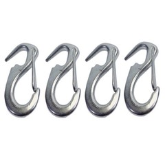 1-7/8″L Marine One Hand Snap Hank, Jib Hank Sail Snap Hook Stainless Steel 4 PCS