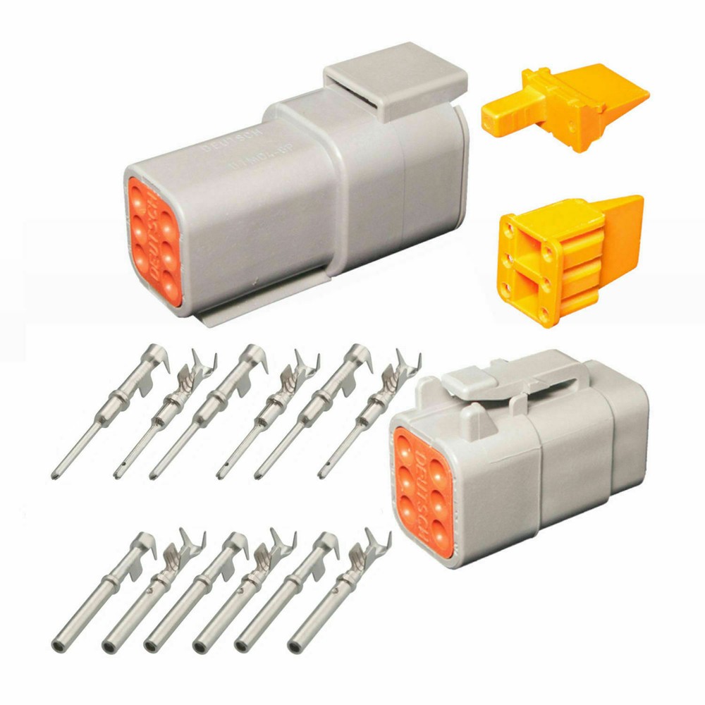 6 PIN DEUTSCH DTM DTM04-6P DTM06-6S WATERPROOF ELECTRICAL CONNECTOR KIT