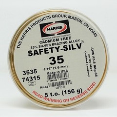 74315 Harris Safety-Silv 35 35% Silver Solder Brazing Alloy 5 Troy Ounce