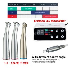 NSK Style Dental LED Brushless Electric Micro Motor/ 1:5 Increasing Handpiece US