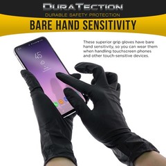 Dura-Gold HD Black Nitrile Disposable Gloves, Box of 100, Size Medium, 6 Mil