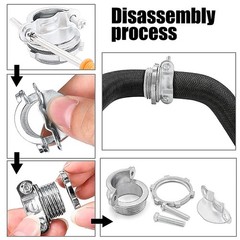 24 PCS 1/2 Inch Clamp Type Cable Connectors Metallic Conduit Silver Fitting