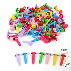 100x Colorful Split Rivets DIY Craft Paper Fasteners Brads Accessory Mini Multi