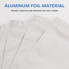 50/100 Mylar Stand-Up Food Storage Bags Resealable 9mil w/300cc Oxygen Absorbers