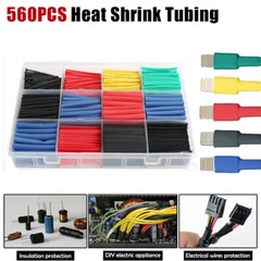 560 Pcs HEAT SHRINK Tubing Sleeve 2:1 Shrinkable Tube Wire Cable Assortment Kit