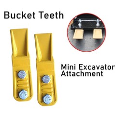 4Pcs Bucket Teeth For Mini Excavator Digger Skid Steer Loader Bucket Attachment