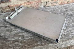 Vintage Metal Aluminum Clipboard Storage Form Holder Flip Top Clip Small