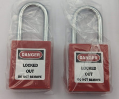 TWO-PACK 2X Lockout Tagout Safety Locks Padlock,2 Keys Per Lock (2 Locks 4 Keys)
