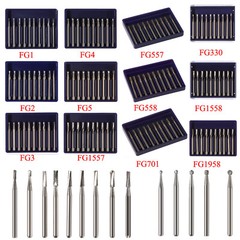 Dental Carbide Burs FG1/2/3/4/5/6/7/8 Round for High Speed Handpiece 10 -100Pcs