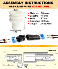 504PCS Metri-Pack 150 Series 2,3,4,5,6,8,10 PIN Connector w/16-22 AWG w/Tool