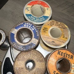 Lot of Solder Spools Over 3 Pounds! Various Sizes 10 Rolls Used