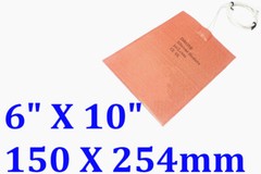 6″ X 10″ 150 X 254mm 300W w/ 3M Universal CE UL JSRGO Silicone Heating Pad