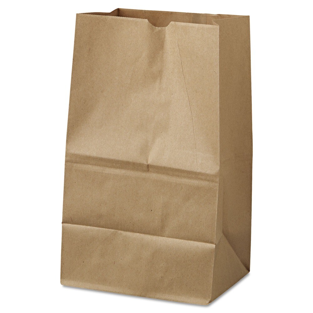 General GK20S500 8.25 x 5.94 x 13.38 #20 Squat Grocery Paper Bags (500/Bndl) New