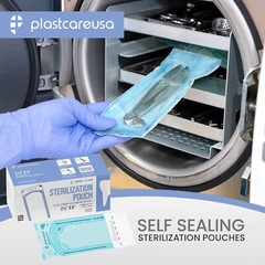 2.25″ x 4″ Self-Sealing Sterilization Pouches for Autoclave (1 Box of 200)