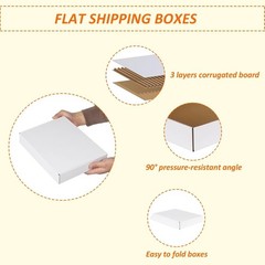 White Corrugated Mailers 12x9x2″ Shipping Packing Boxes Set of 25, Cardboard Box