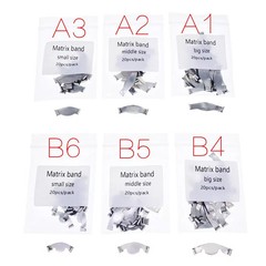 20Pcs/Pack Dental Saddle Contoured Matrix Metal Matrices Bands Spring clip