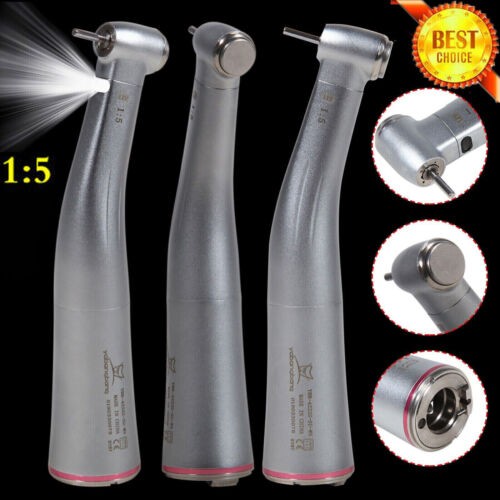 Dental 1:5 LED Contra Angle Increasing Handpiece Fit KaV NSK Electric Motor USA