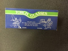 Safety Glasses with LED High Beam NO Lens TORCH Temple Flashlight Pen Lights