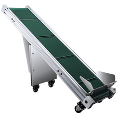 Electric Lifting Conveyor for Packing Machine w/ 78.7″ x 7.8″ Rubber PVC Belt
