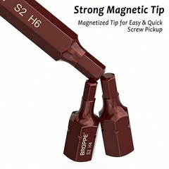H4 H5 H6 H7 H8 H10 H12 Magnetic Impact Driver Bit 10mm Shank Hex Screwdriver Bit