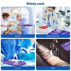 Dental Separate Autoclavable 135°C Divided Tray Plastic Set Up Trays 5 Color