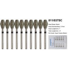 Dental Diamond Bur Barrel Shape 811/038 811/032 Super Coarse Grit High Speed FG