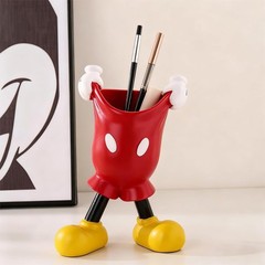 Disney Mickey Glove Pen Holder Anime Cartoon Pencil Stationery Desktop Decor