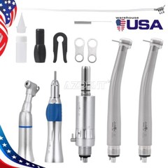 PANA MAX Dental High & Low Speed Handpiece Kits 4 Holes Push Button Air Turbine