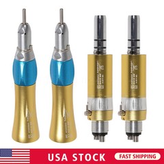 1-4 x NSK Style Dental Straight Nosecone Handpiece / Air Motor 4-Holes Slow Gold