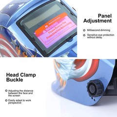 True Color Solar Powered Auto Darkening Welding Hood Helmet for TIG MIG ARC