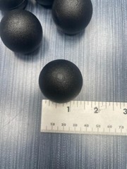 Lot of 5 x 1.38″ Ball Knob 1/2-13 Steel Zinc Locking Nut Textured Handle