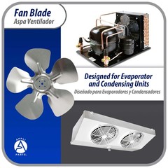 Appli Parts APFB-A09CCW Aluminum Fan Blade 9 in, 230 mm, CCW, 22 degrees, hubles