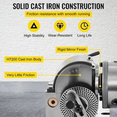 Hot Dividing Head Precision BS-4in/5in/6in 3-Jaw Indexing Head Tailstock Chuck