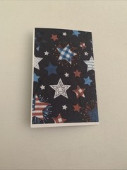 Handmade Patriotic Pocket Journal | Stitched Stars and Stripes Mini Notebook